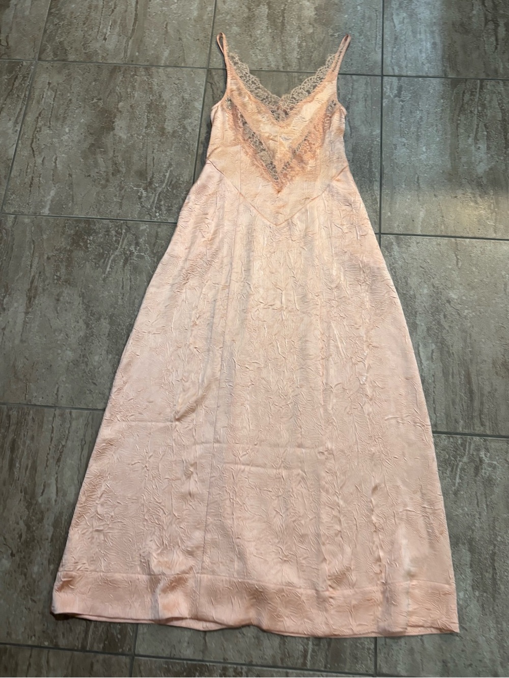 Free People Maybe Forever satin maxi slip dress